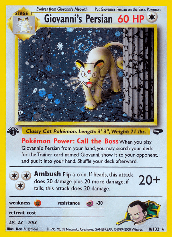 Giovanni's Persian, carta 8 de Gym Challenge
