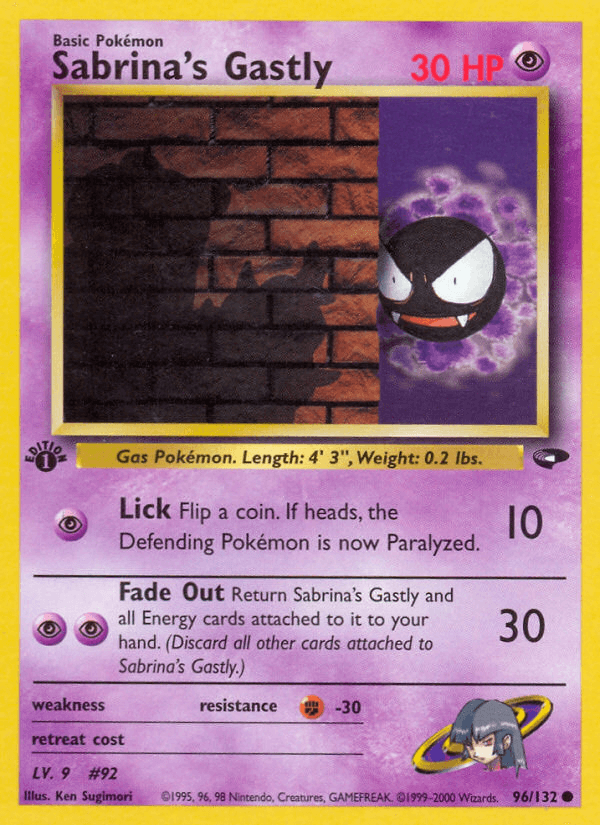 Sabrina's Gastly, carta 96 de Gym Challenge