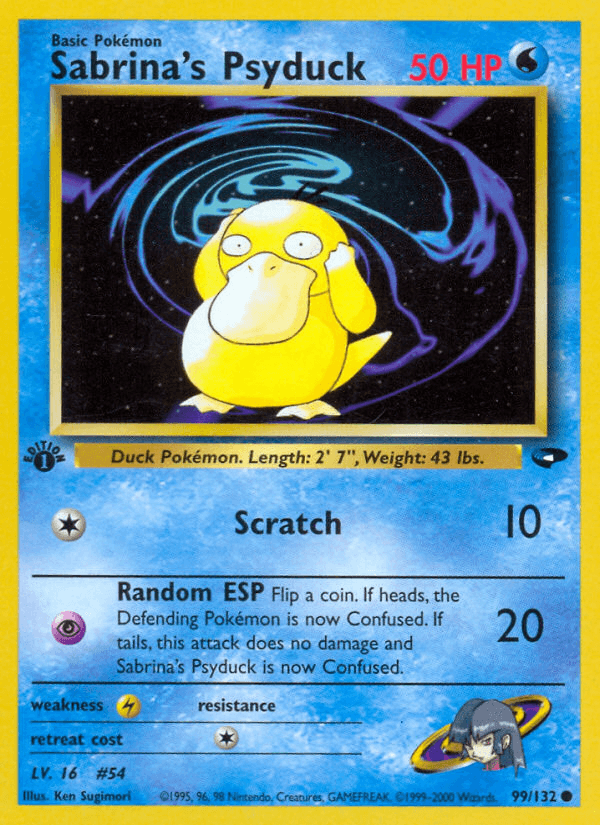Sabrina's Psyduck, carta 99 de Gym Challenge