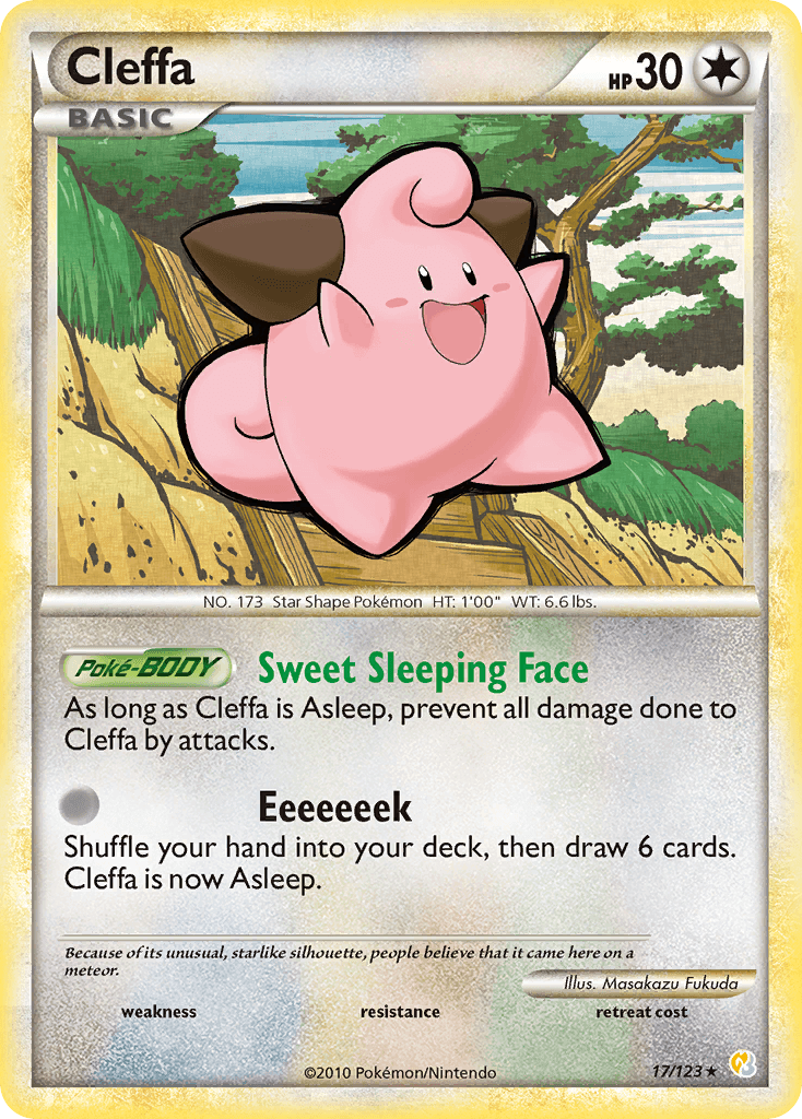 Cleffa, carta 17 de HeartGold SoulSilver