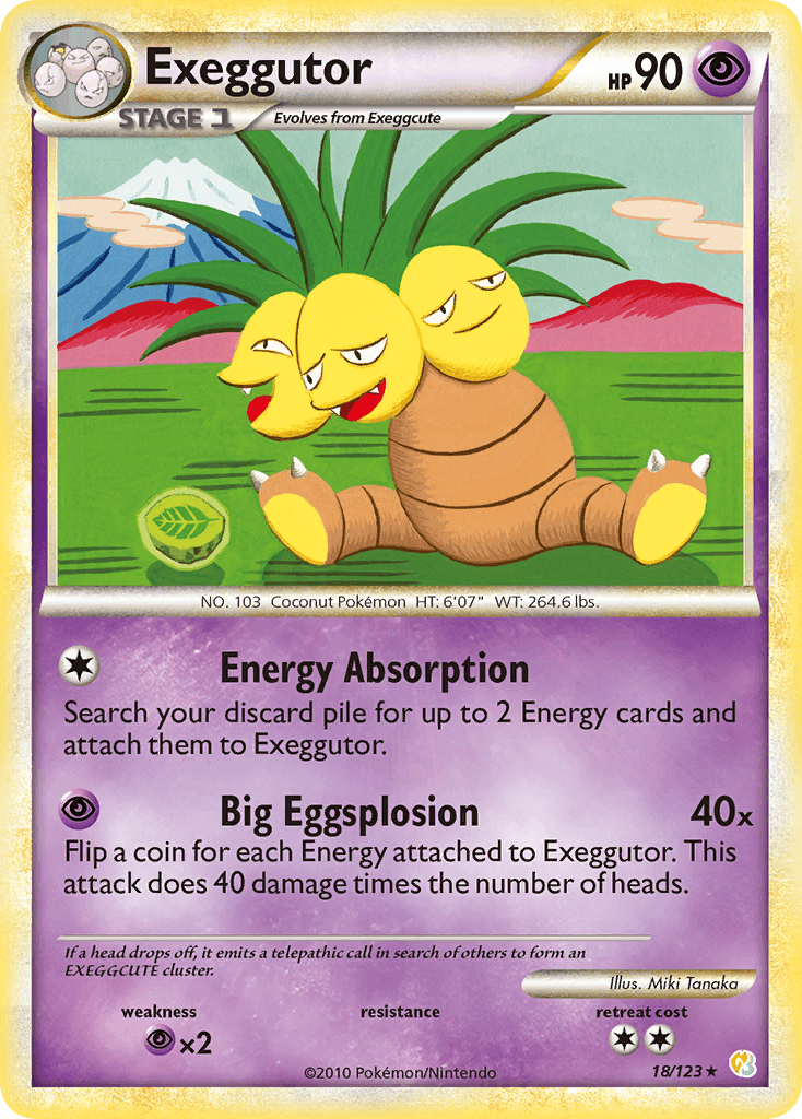 Exeggutor, carta 18 de HeartGold SoulSilver