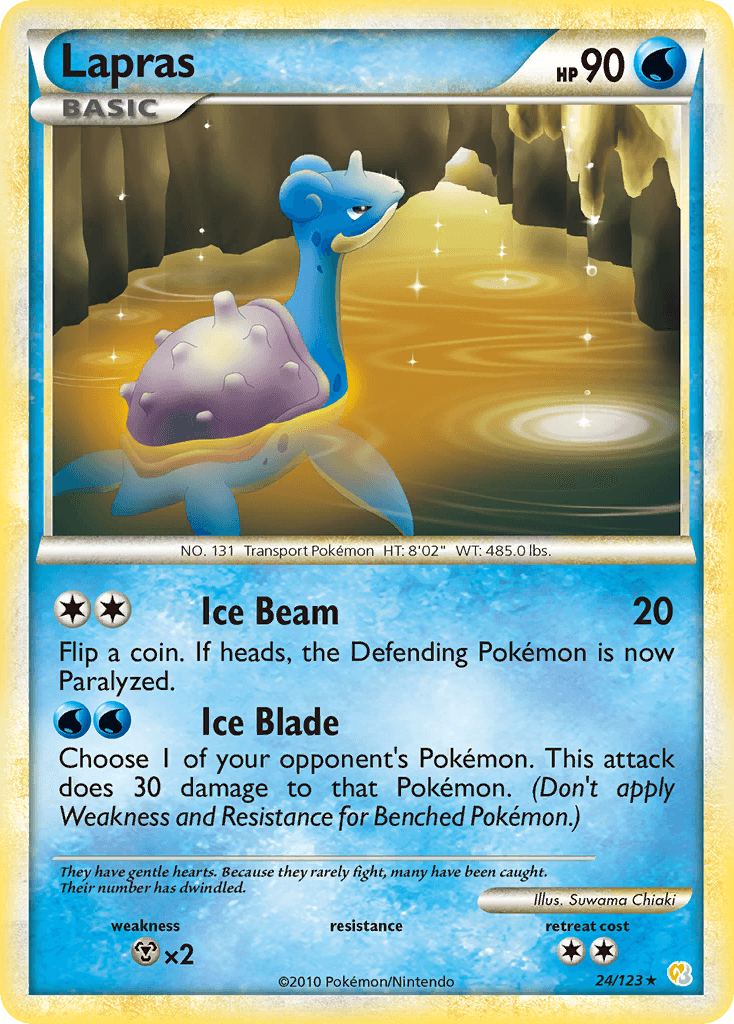 Lapras, carta 24 de HeartGold SoulSilver