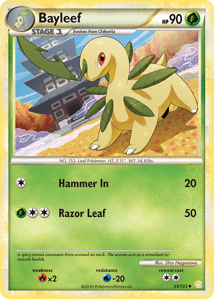 Bayleef, carta 35 de HeartGold SoulSilver