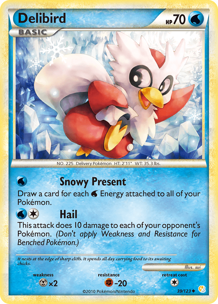 Delibird, carta 39 de HeartGold SoulSilver