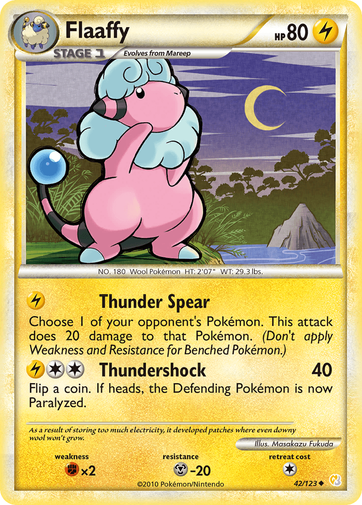 Flaaffy, carta 42 de HeartGold SoulSilver