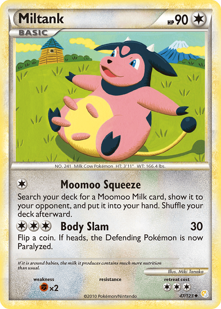 Miltank, carta 47 de HeartGold SoulSilver