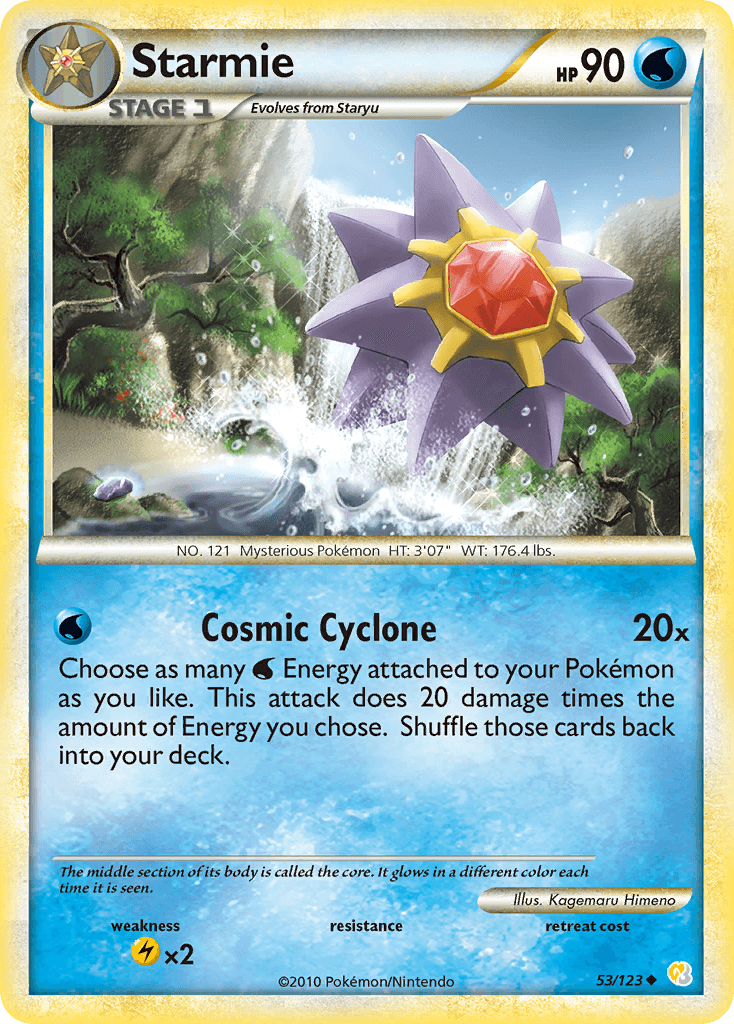 Starmie, carta 53 de HeartGold SoulSilver