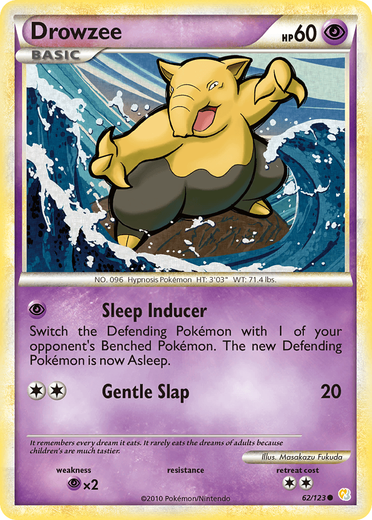Drowzee, carta 62 de HeartGold SoulSilver