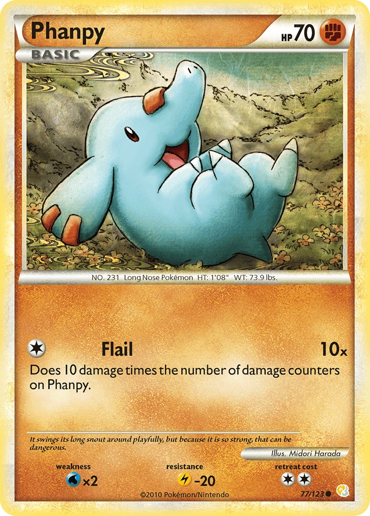 Phanpy, carta 77 de HeartGold SoulSilver