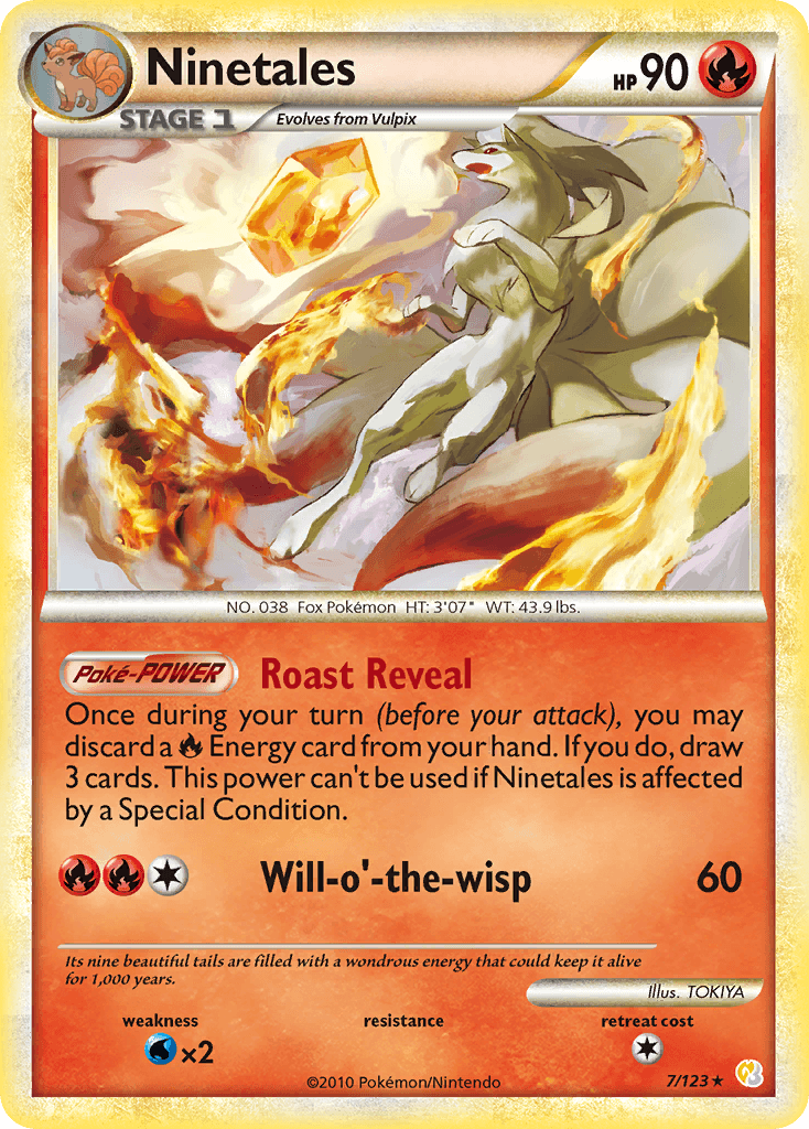 Ninetales, carta 7 de HeartGold SoulSilver