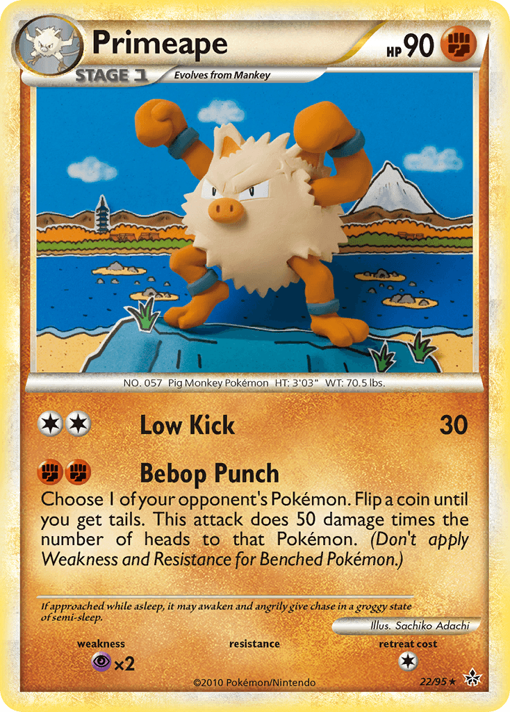 Primeape, carta 22 de Unleashed