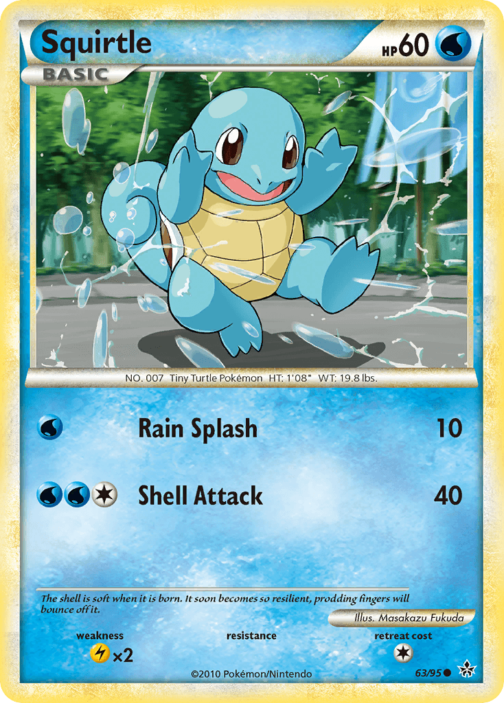 Squirtle, carta 63 de Unleashed