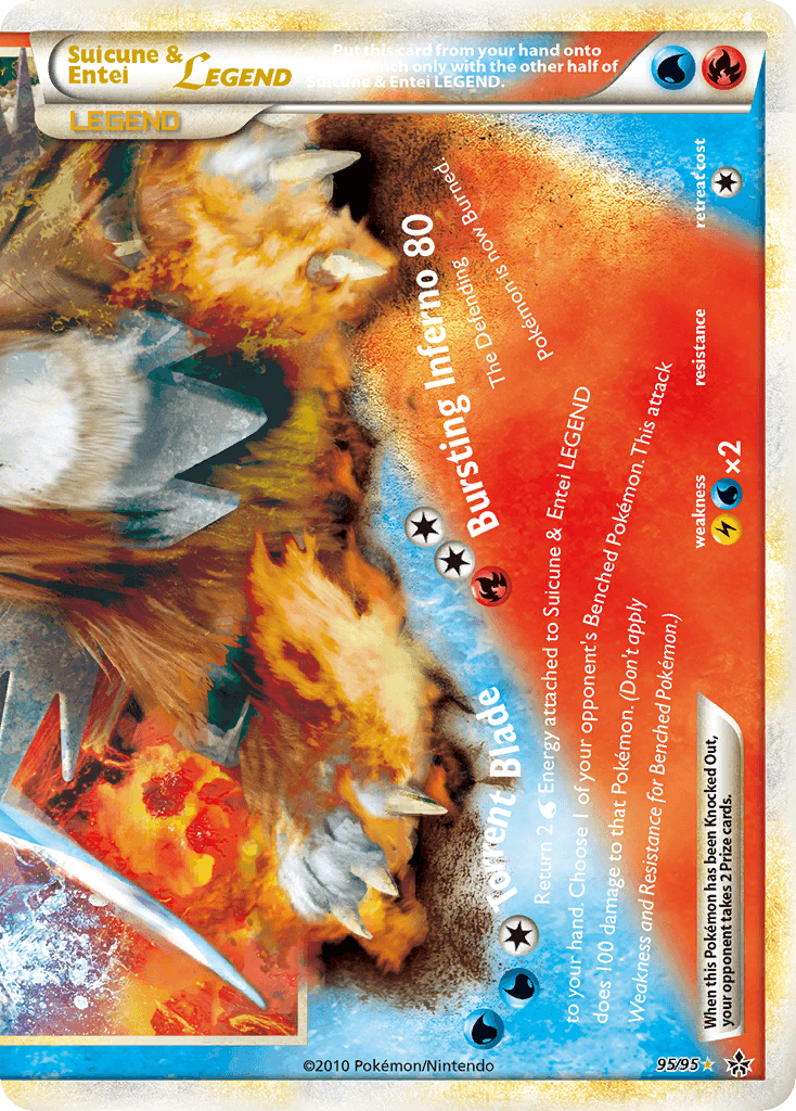 Suicune & Entei LEGEND, carta 95 de Unleashed
