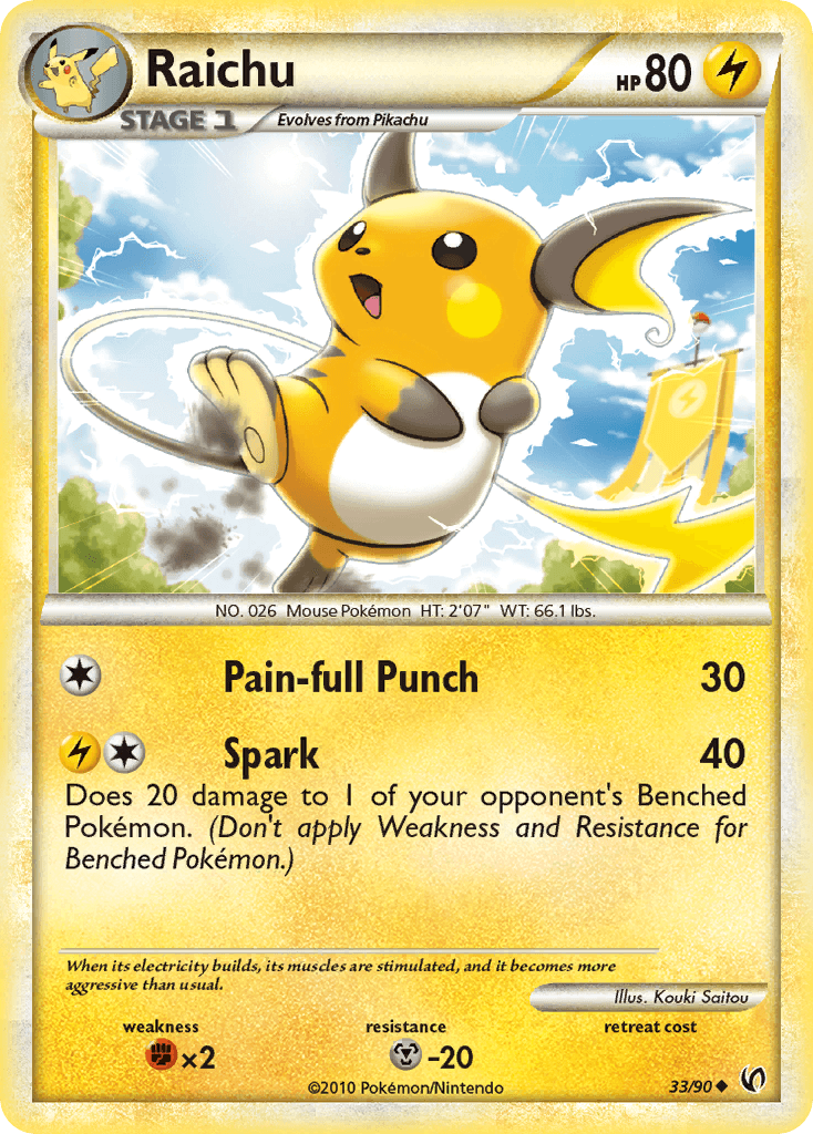 Raichu, carta 33 de Undaunted
