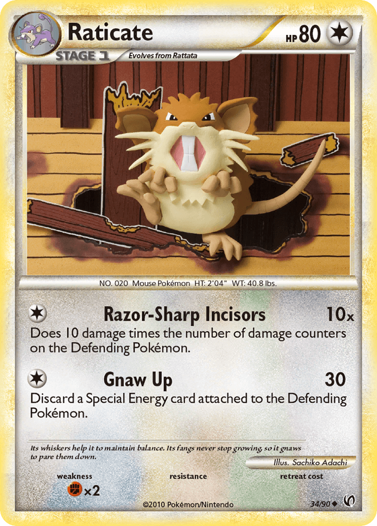Raticate, carta 34 de Undaunted