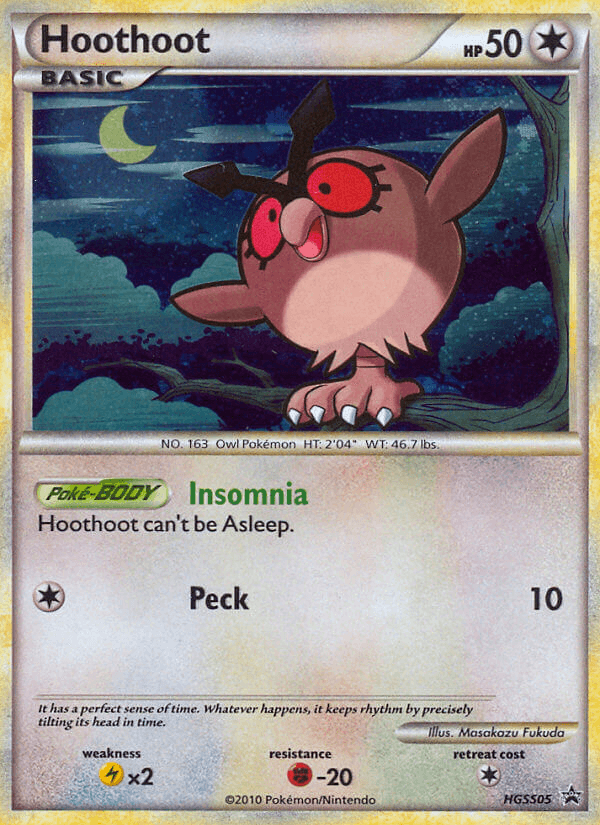 Hoothoot, carta HGSS05 de HGSS Black Star Promos