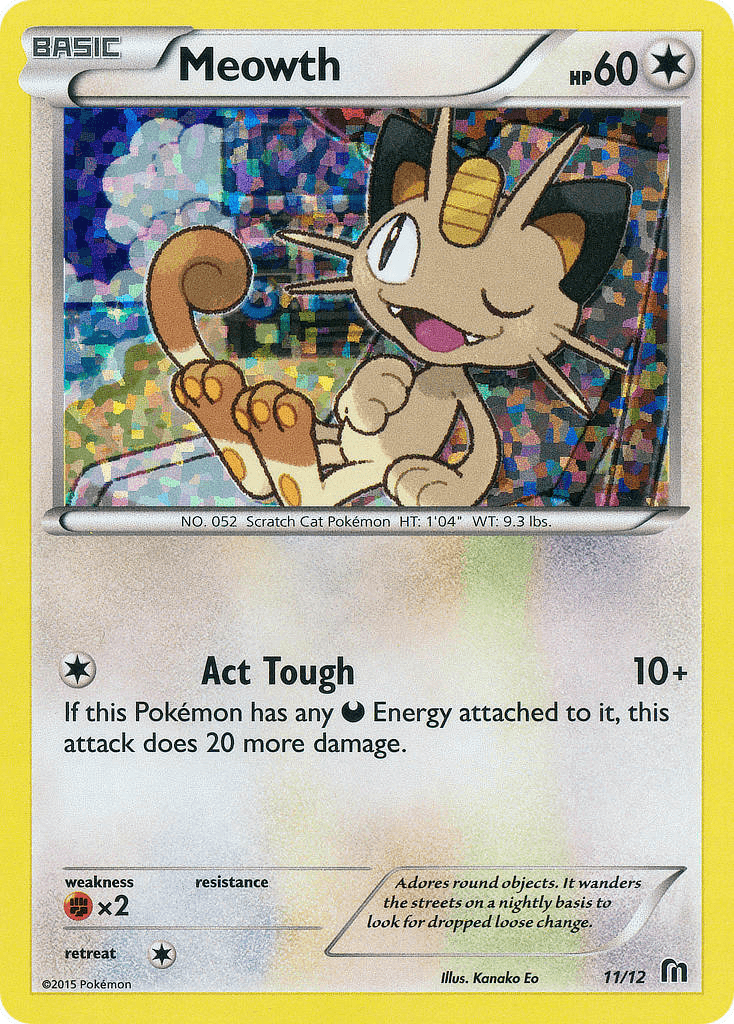 Meowth, carta 11 de McDonald's Collection 2016
