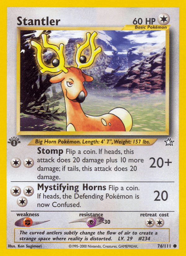 Stantler, carta 76 de Neo Genesis