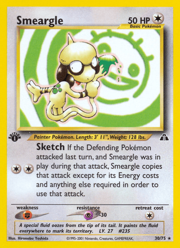Smeargle, carta 30 de Neo Discovery