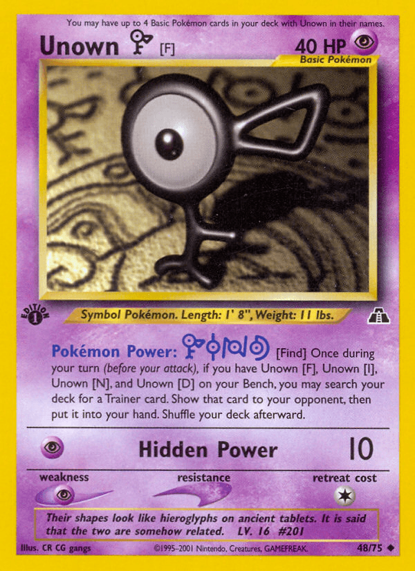 Unown [F], carta 48 de Neo Discovery