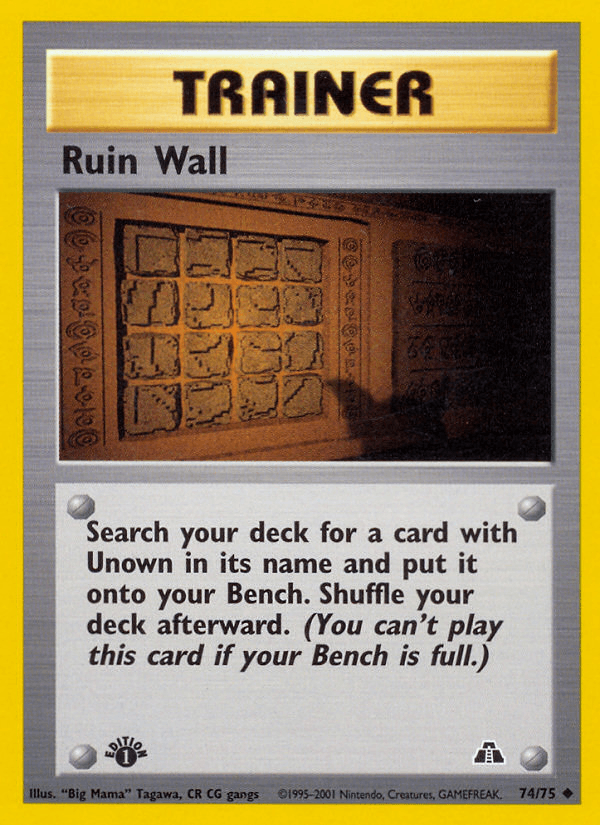 Ruin Wall, carta 74 de Neo Discovery