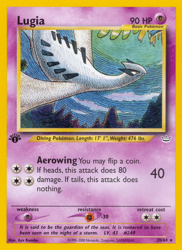 Lugia, carta 20 de Neo Revelation