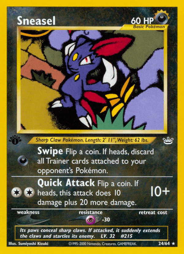Sneasel, carta 24 de Neo Revelation