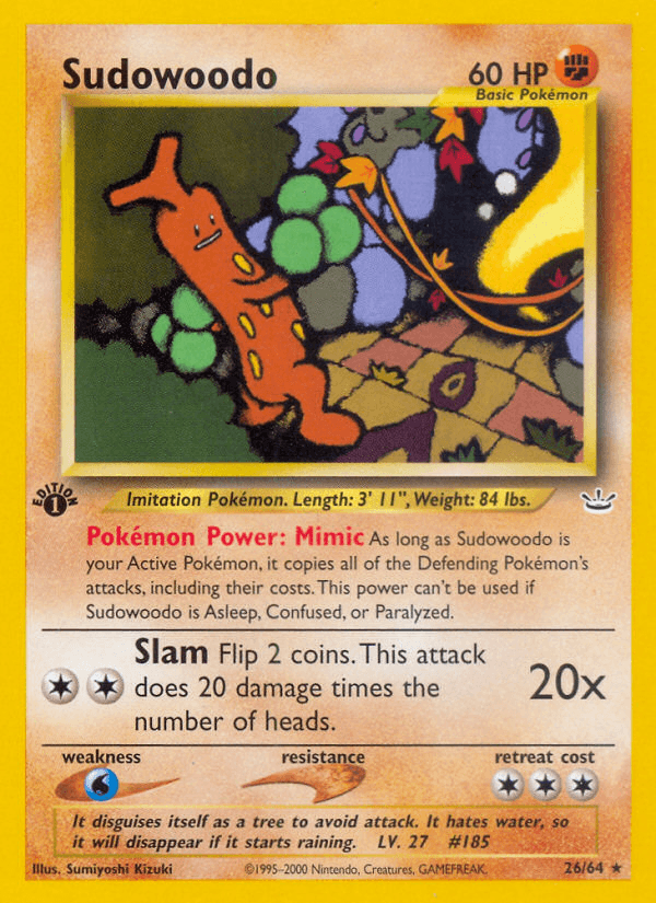 Sudowoodo, carta 26 de Neo Revelation