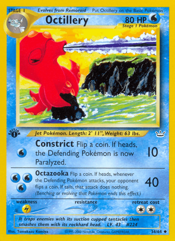 Octillery, carta 34 de Neo Revelation