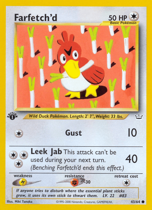 Farfetch'd, carta 43 de Neo Revelation