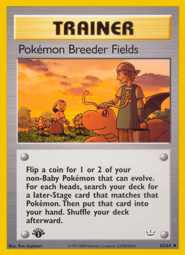 Pokémon Breeder Fields, carta 62 de Neo Revelation