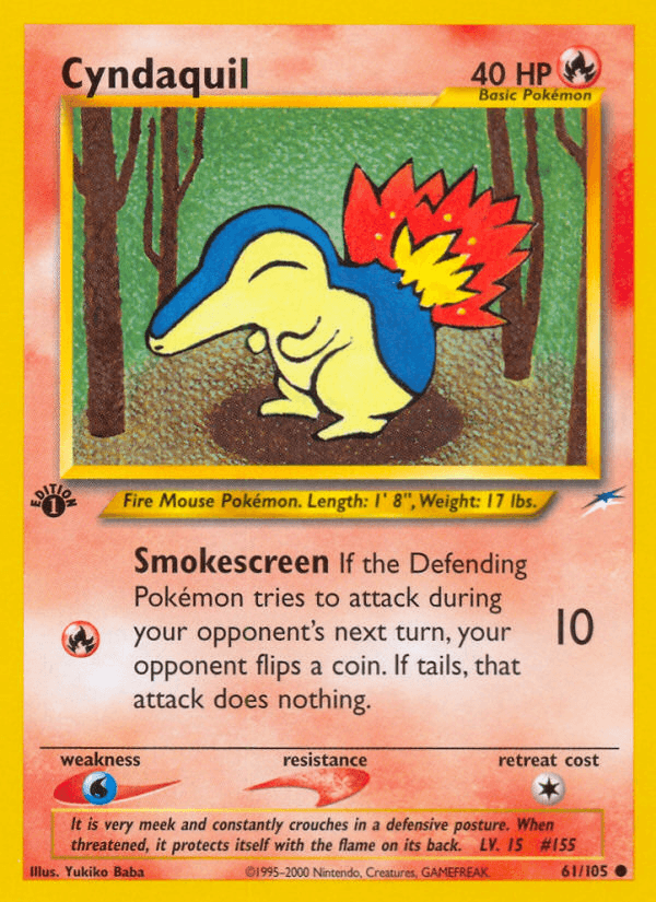 Cyndaquil, carta 61 de Neo Destiny