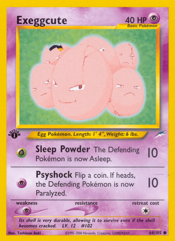 Exeggcute, carta 64 de Neo Destiny