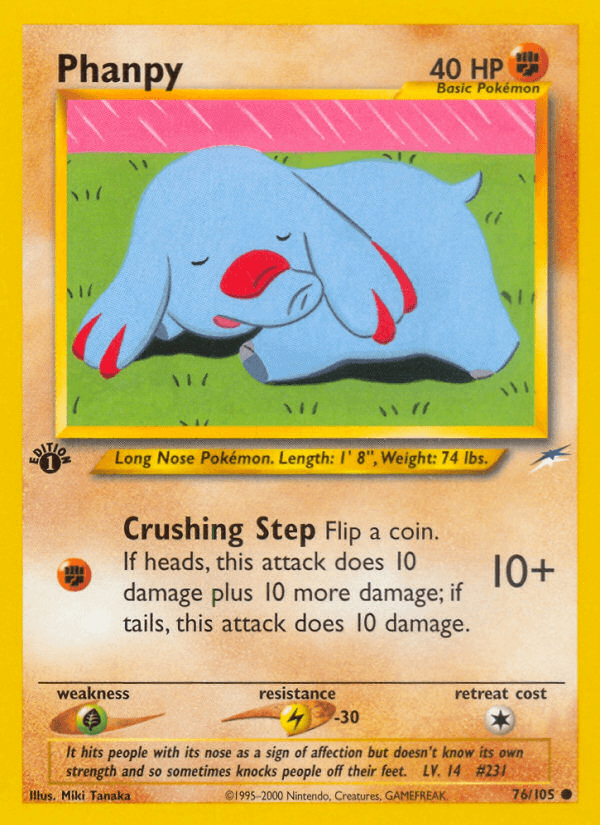 Phanpy, carta 76 de Neo Destiny