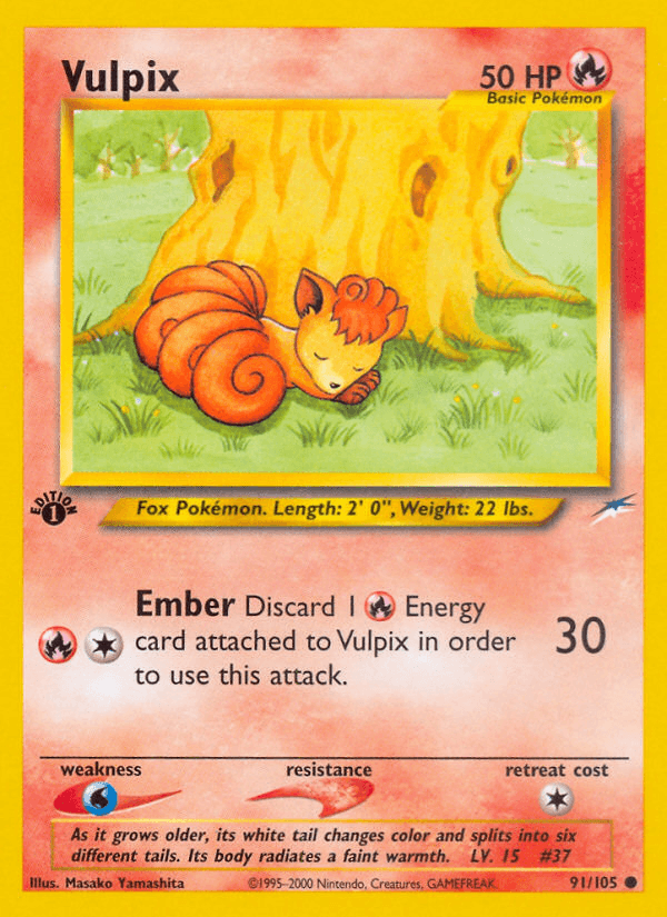 Vulpix, carta 91 de Neo Destiny