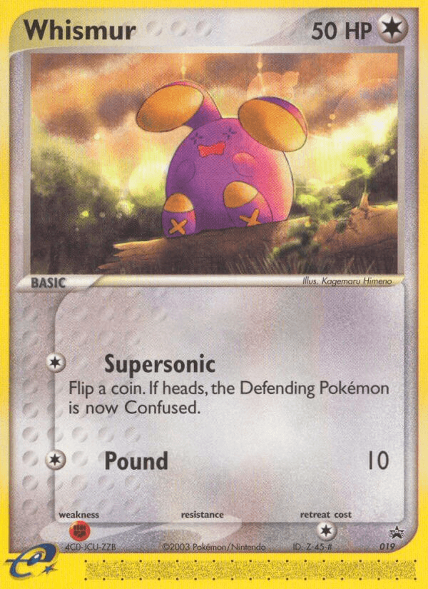 Whismur, carta 19 de Nintendo Black Star Promos