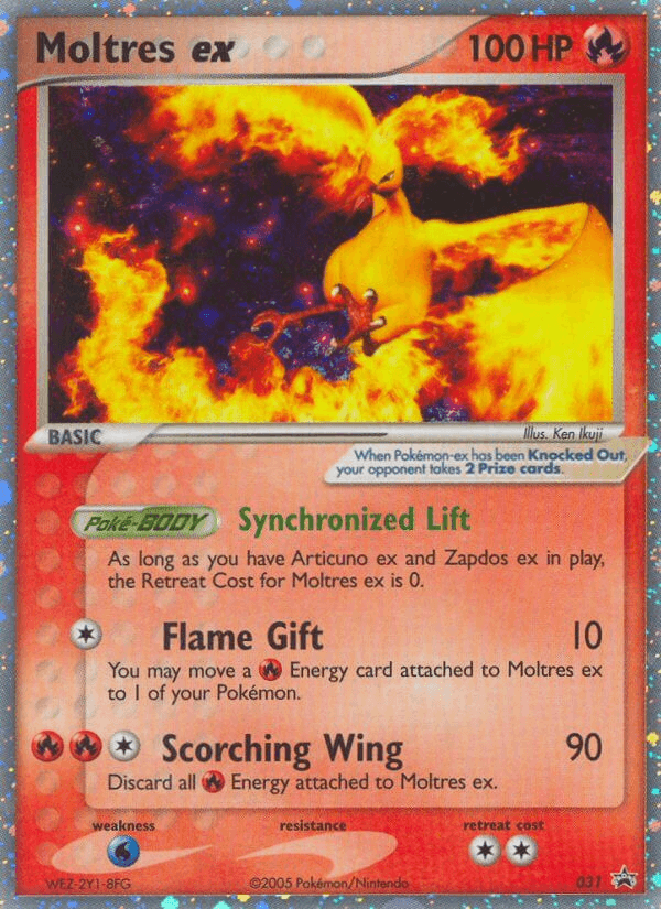Moltres ex, carta 31 de Nintendo Black Star Promos