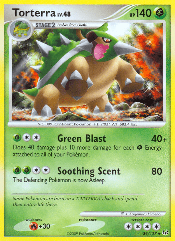 Torterra, carta 39 de Platinum