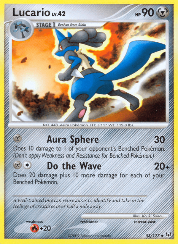 Lucario, carta 53 de Platinum