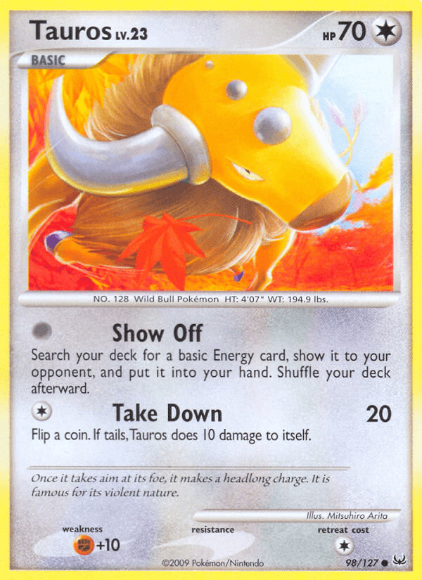 Tauros, carta 98 de Platinum