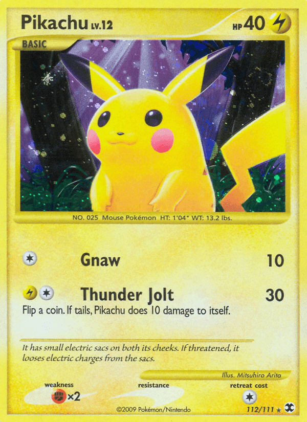 Pikachu, carta 112 de Rising Rivals
