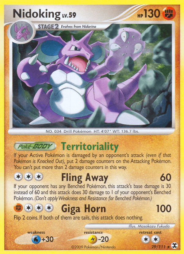 Nidoking, carta 29 de Rising Rivals