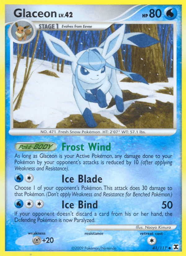 Glaceon, carta 41 de Rising Rivals