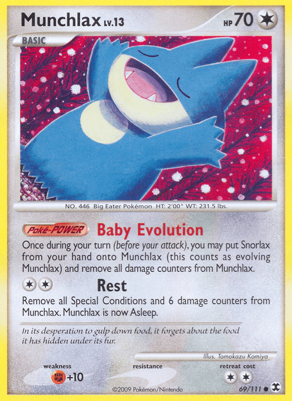 Munchlax, carta 69 de Rising Rivals