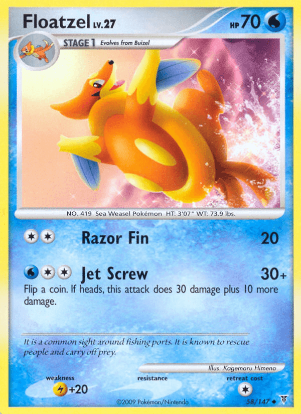 Floatzel, carta 58 de Supreme Victors