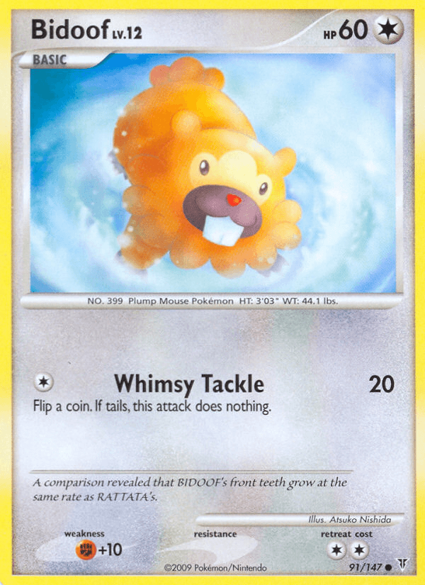 Bidoof, carta 91 de Supreme Victors