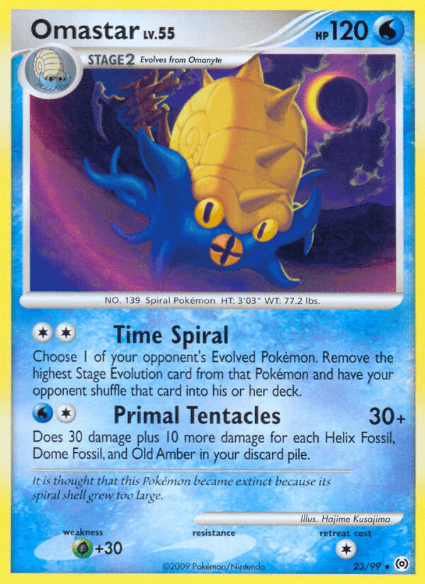 Omastar, carta 23 de Arceus