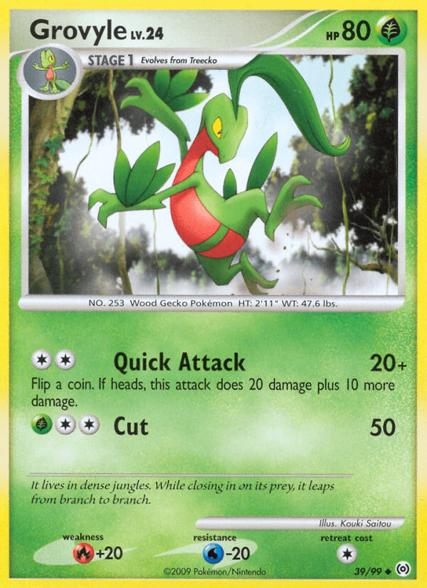 Grovyle, carta 39 de Arceus