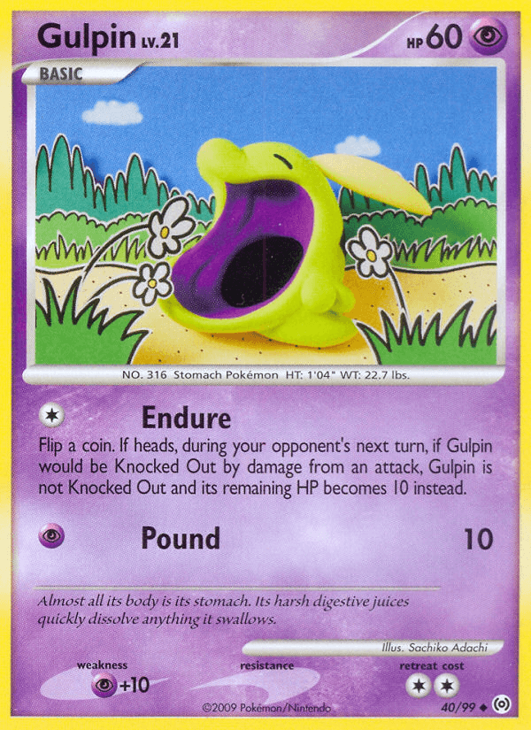 Gulpin, carta 40 de Arceus