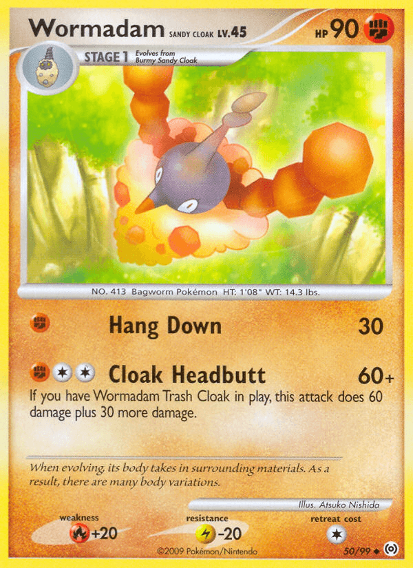 Wormadam Sandy Cloak, carta 50 de Arceus